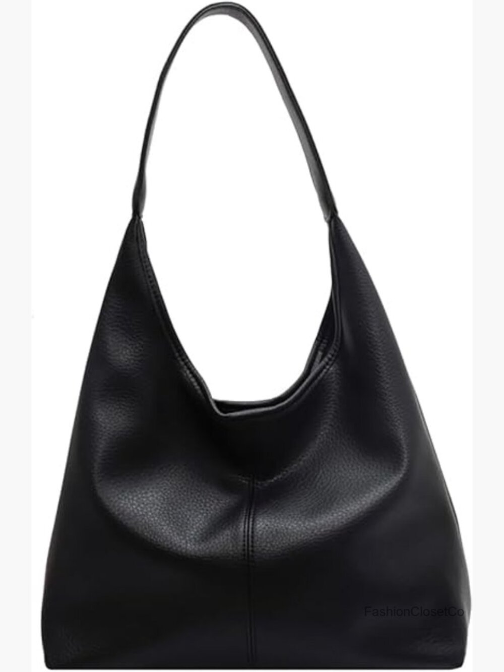 Slouchy Hobo Tote Bag Soft PU Leather Shoulder Purse Work Handbag 2pcs